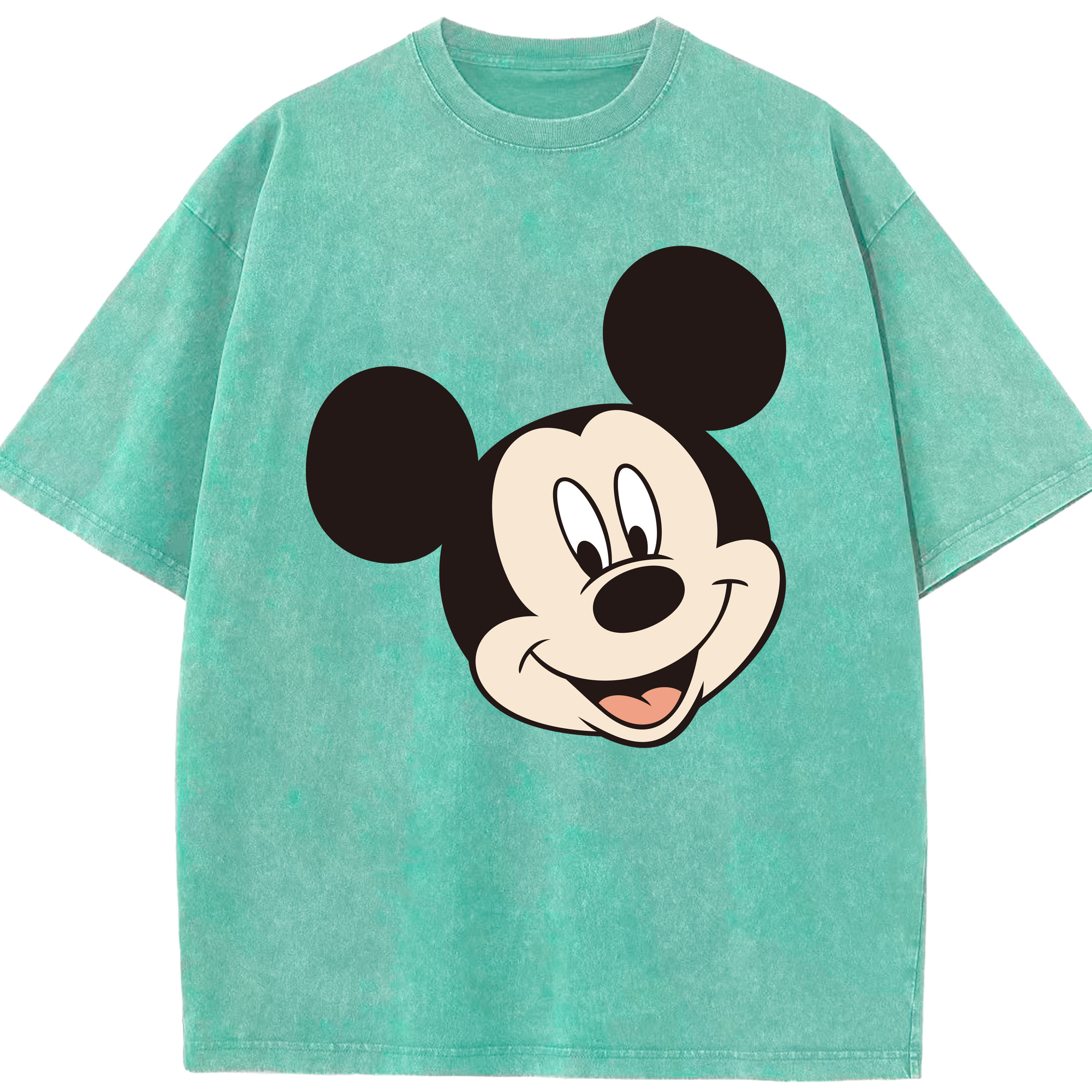 （画像用） ミッキーマウス Mickey Mouse 綿100% ヴィンテージ風 半袖Tシャツ（フロントプリント）